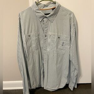 Orvis Men’s XL Long Sleeve Gingham Shirt - Sage Green, Outdoor Style